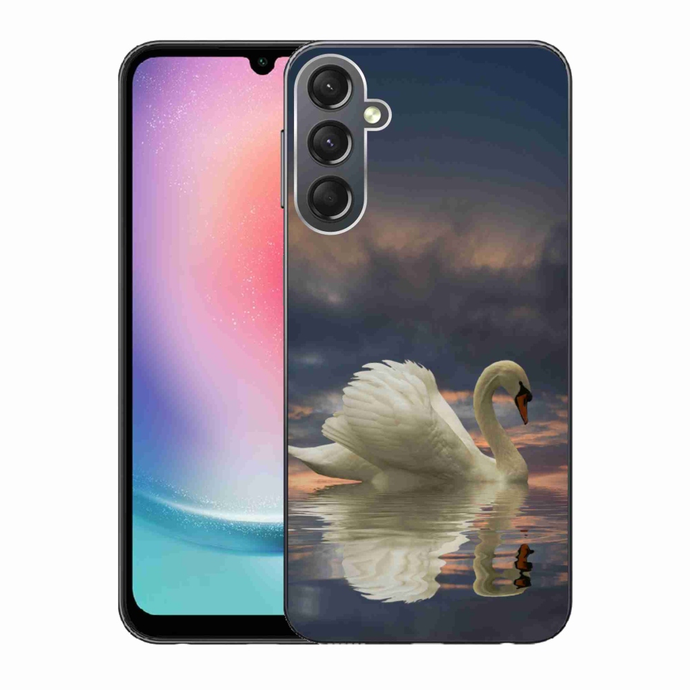 Gelový kryt mmCase na Samsung Galaxy A24 - labuť