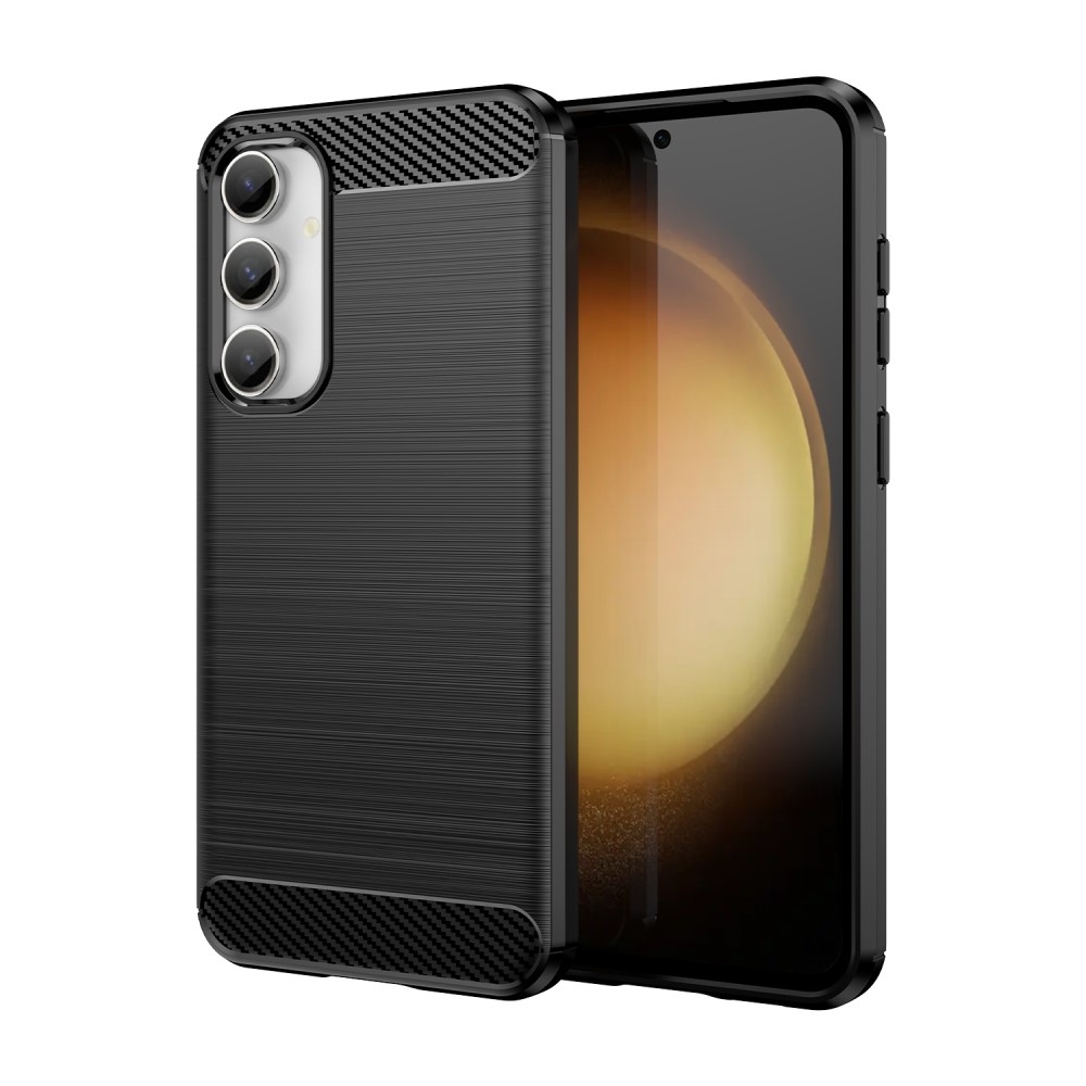 Carbon odolný gelový obal na Samsung Galaxy S23 FE - černý