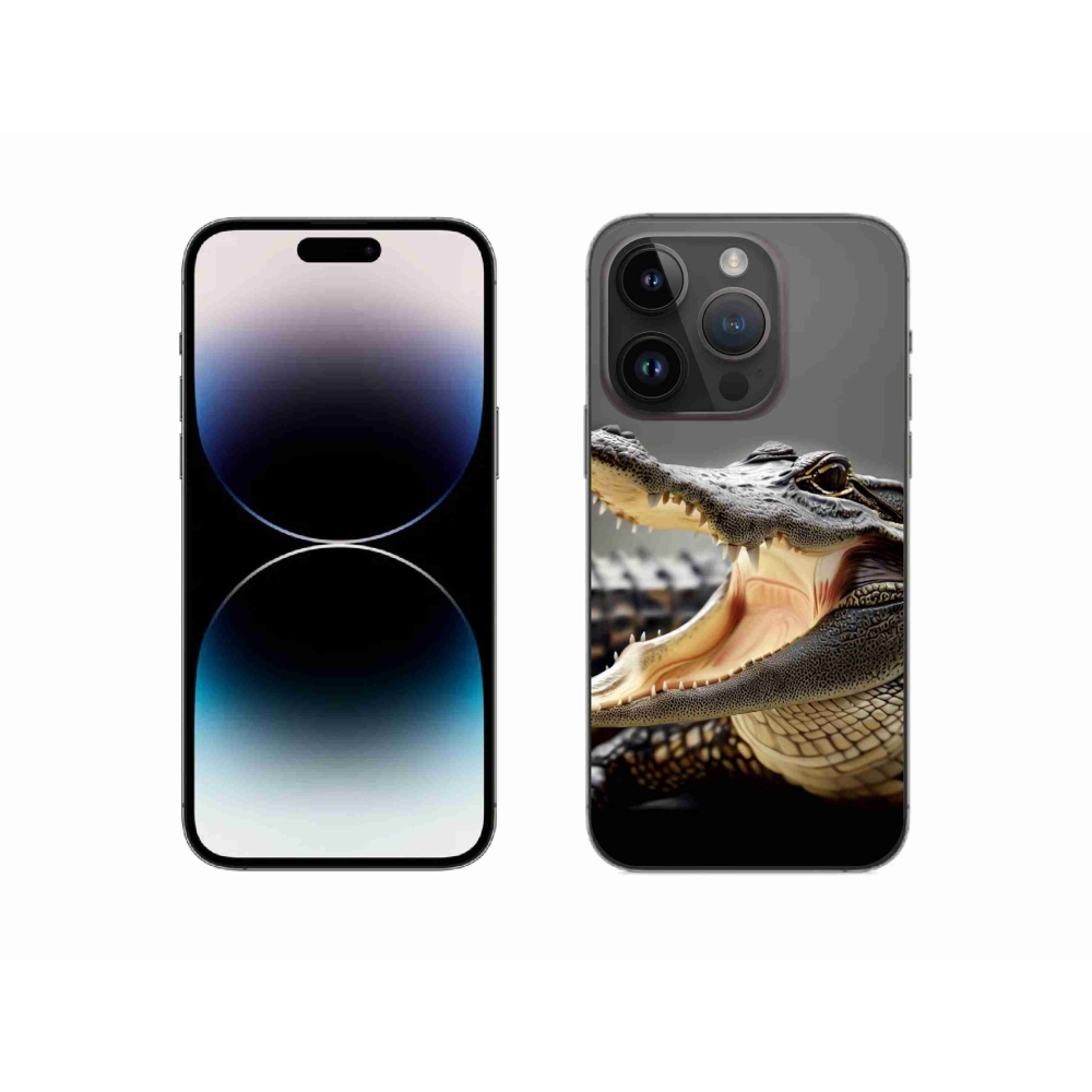 Gelový kryt mmCase na iPhone 14 Pro - krokodýl