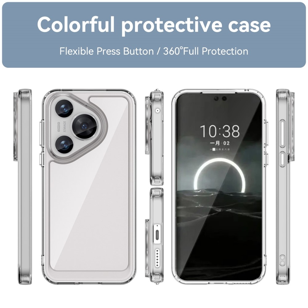 Gelový obal s pevnými zády na Huawei Pura 70 - průhledný