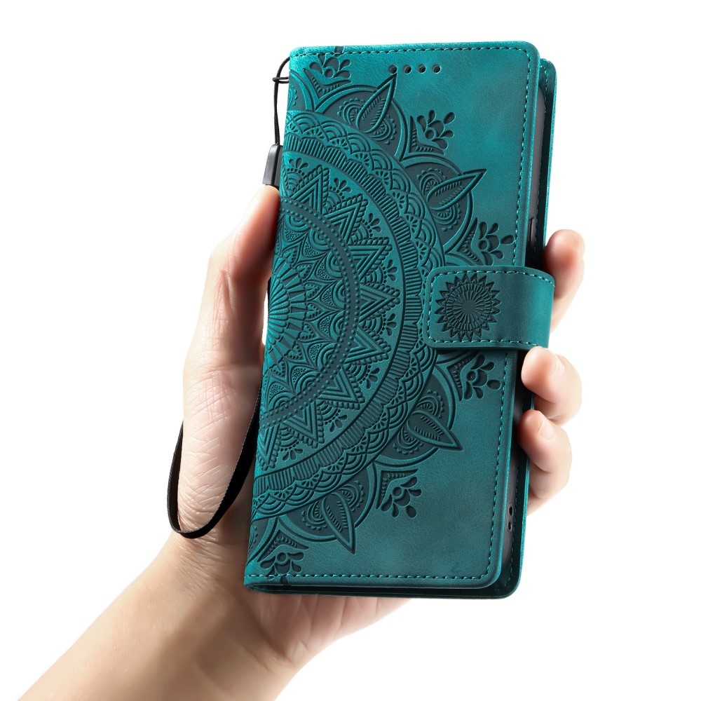 Mandalas knížkové pouzdro na Xiaomi Redmi Note 14 - zelené