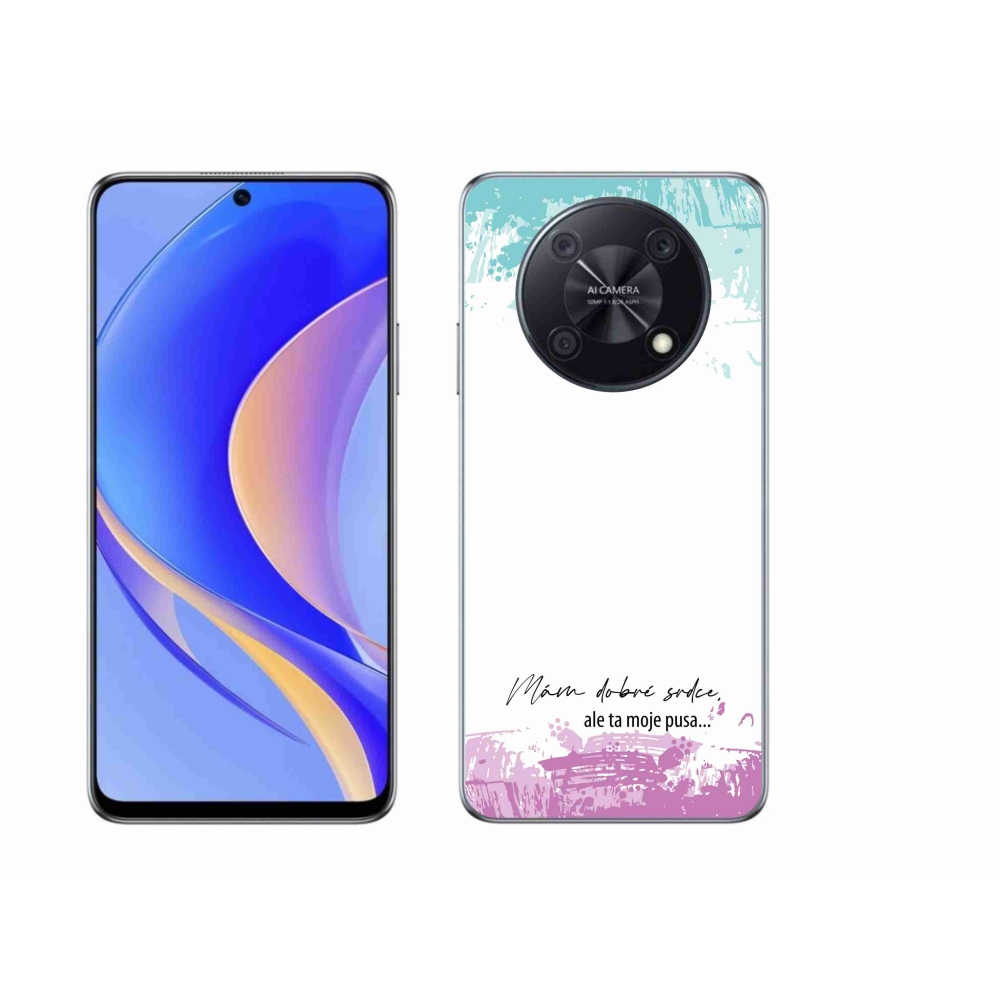 Gelový kryt mmCase na Huawei Nova Y90 - vtipný text 3 bílé pozadí