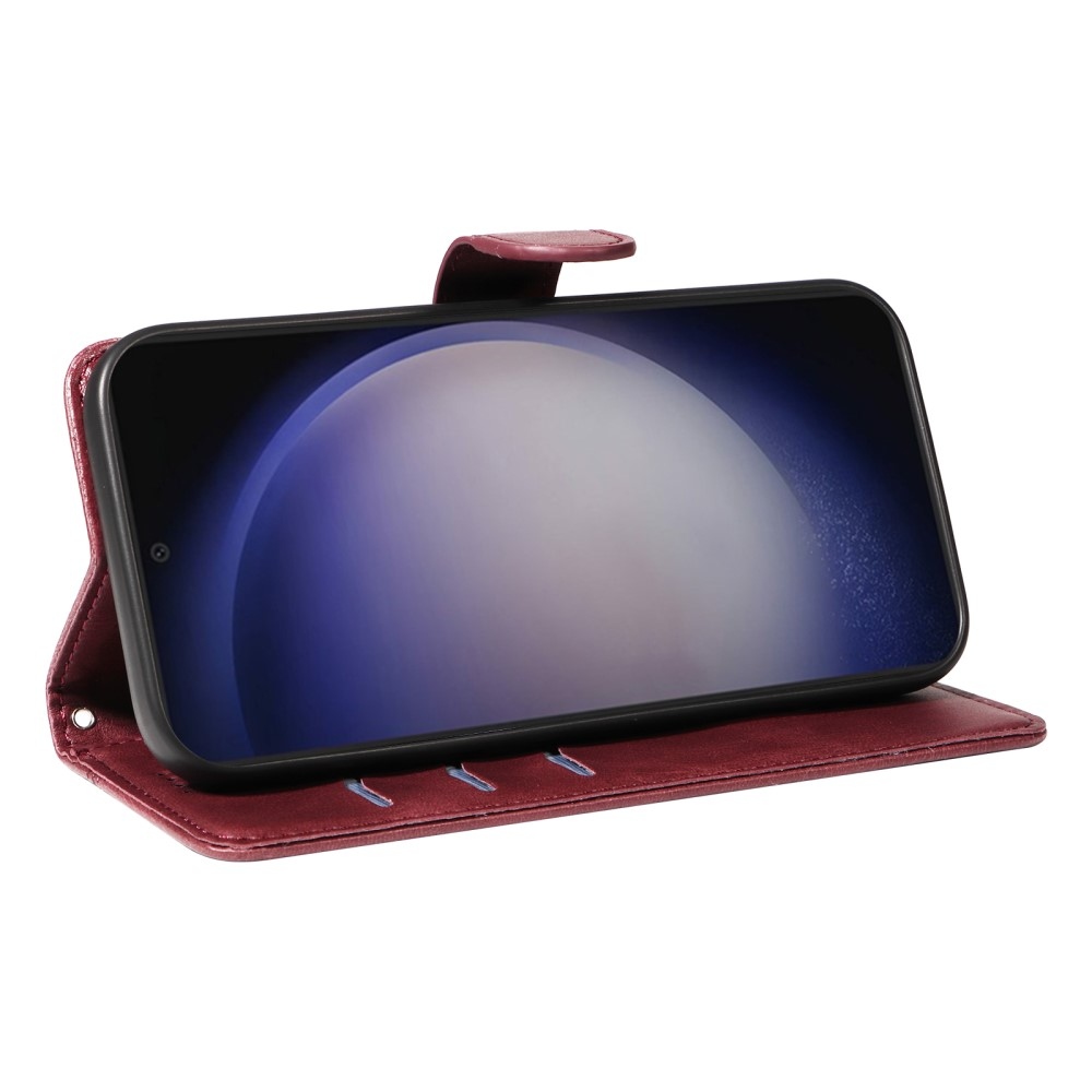T-Shape knížkové pouzdro na Samsung Galaxy S24+/S25+ - vínové