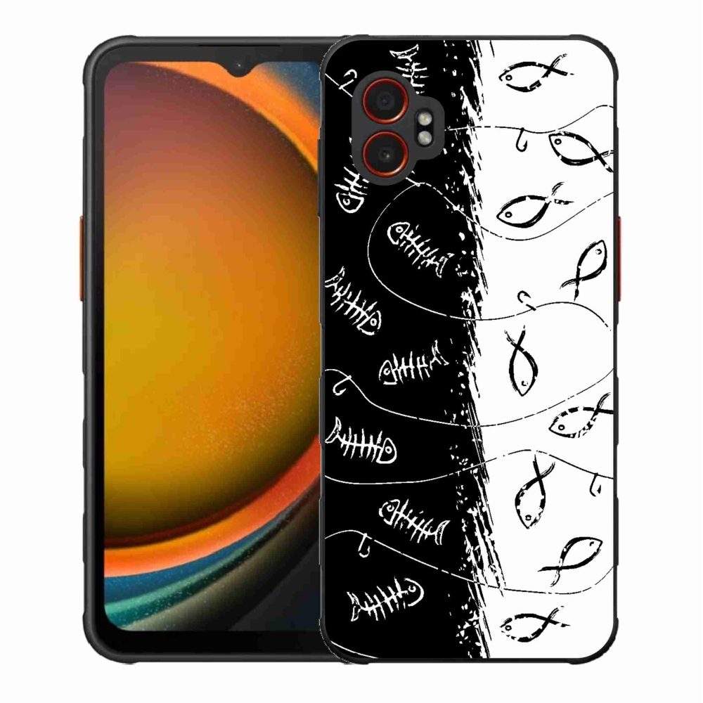Gelový kryt mmCase na Samsung Galaxy Xcover 7 Pro - kostry a rybky