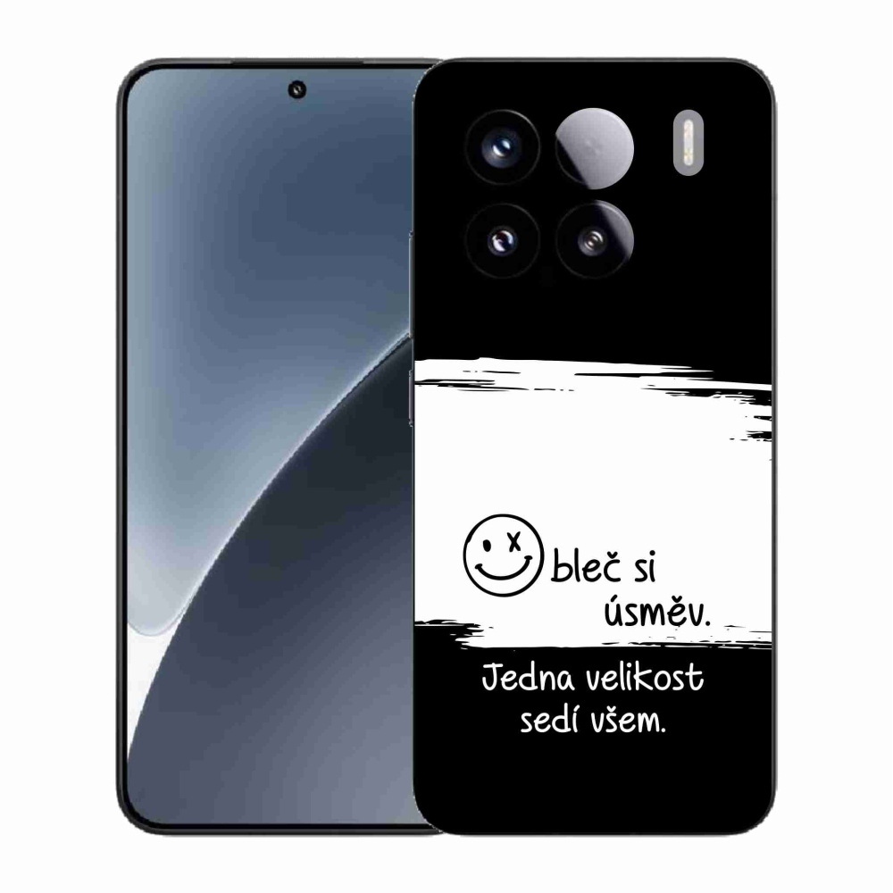 Gelový kryt mmCase na Xiaomi 15 - vtipný text 8 bíločerné pozadí
