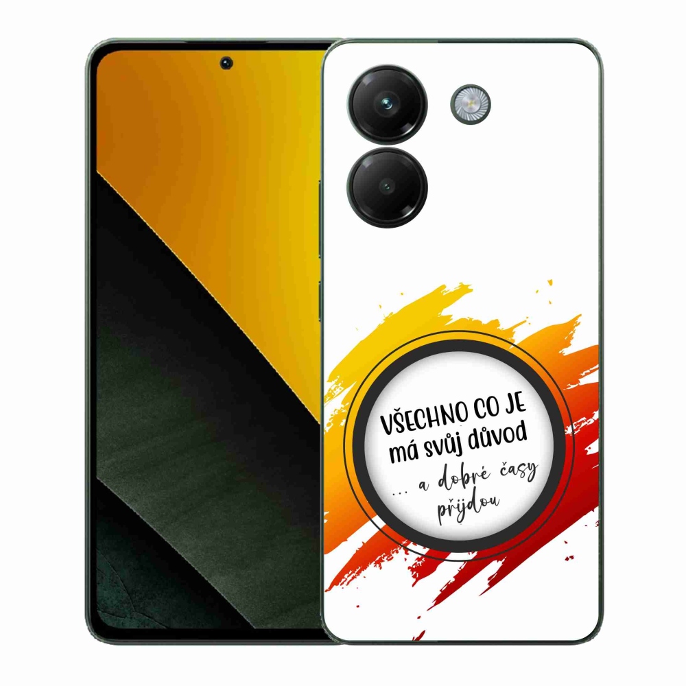 Gelový kryt mmCase na Xiaomi Poco M7 Pro 5G - citát 3 bílé pozadí