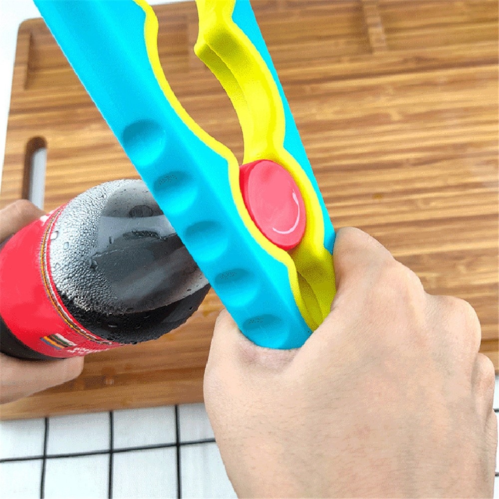 Univerzální multifunkční otvírák lahví a víček 4 v 1 zelený