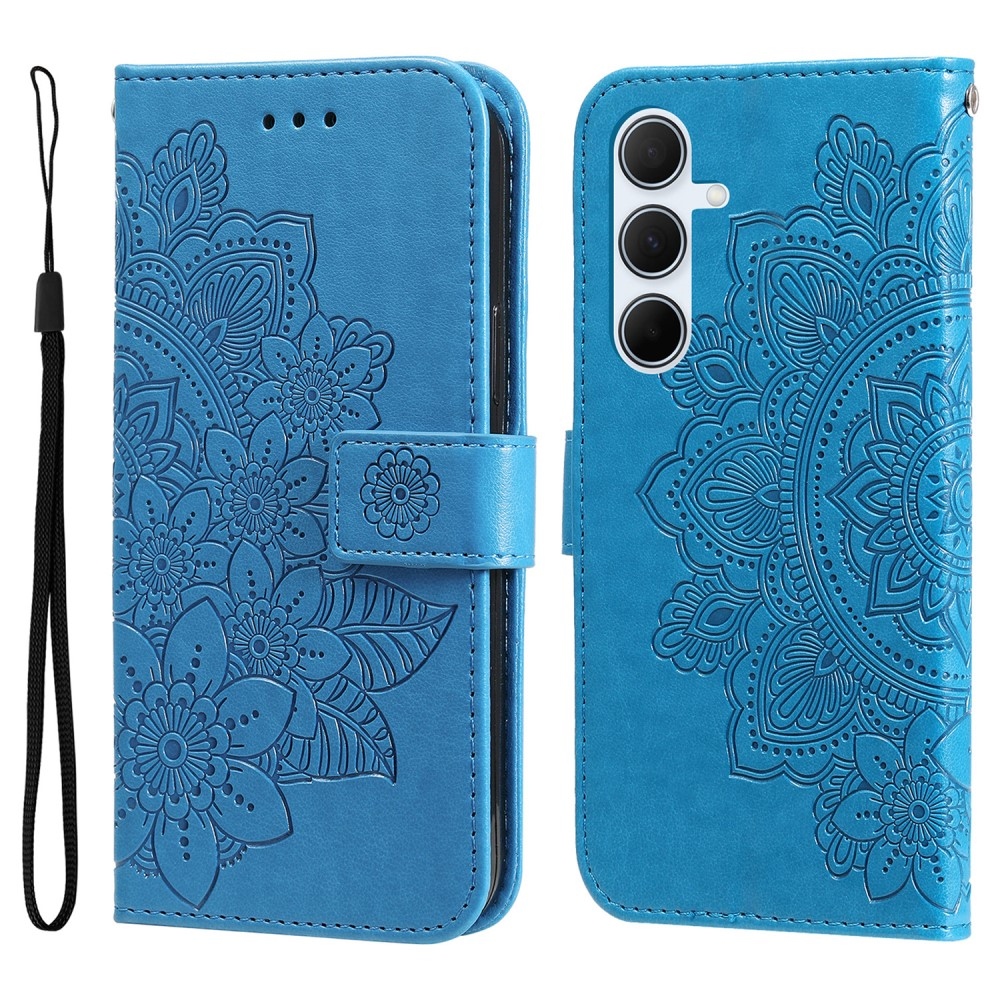Mandala knížkové pouzdro na Samsung Galaxy A36 5G - modré