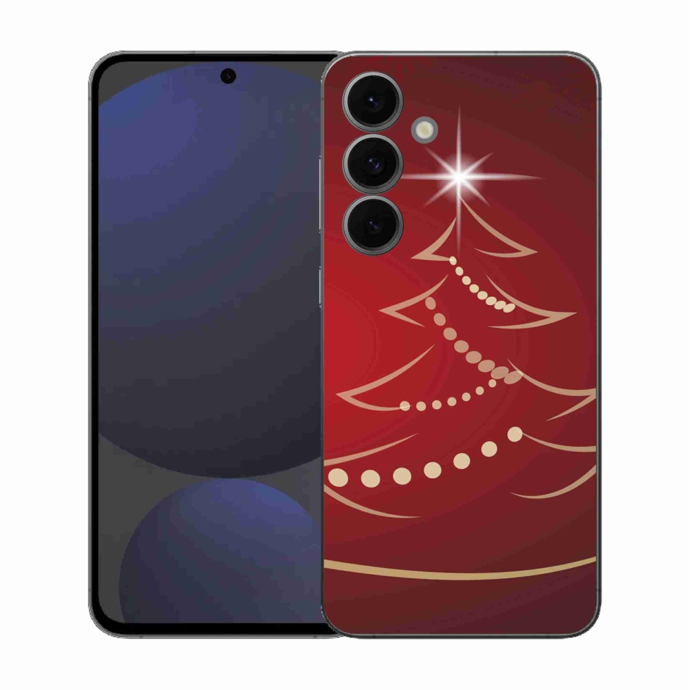 Gelový kryt mmCase na Samsung Galaxy S25 FE - kreslený vánoční stromek