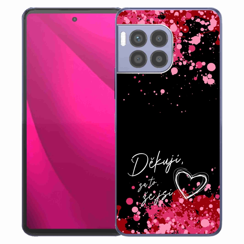 Gelový kryt mmCase na T-Mobile T Phone 2 Pro - zamilovaný text 2 černé pozadí