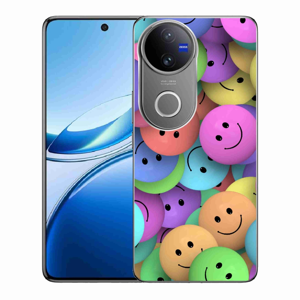 Gelový kryt mmCase na Vivo V50 5G - barevní smajlíci