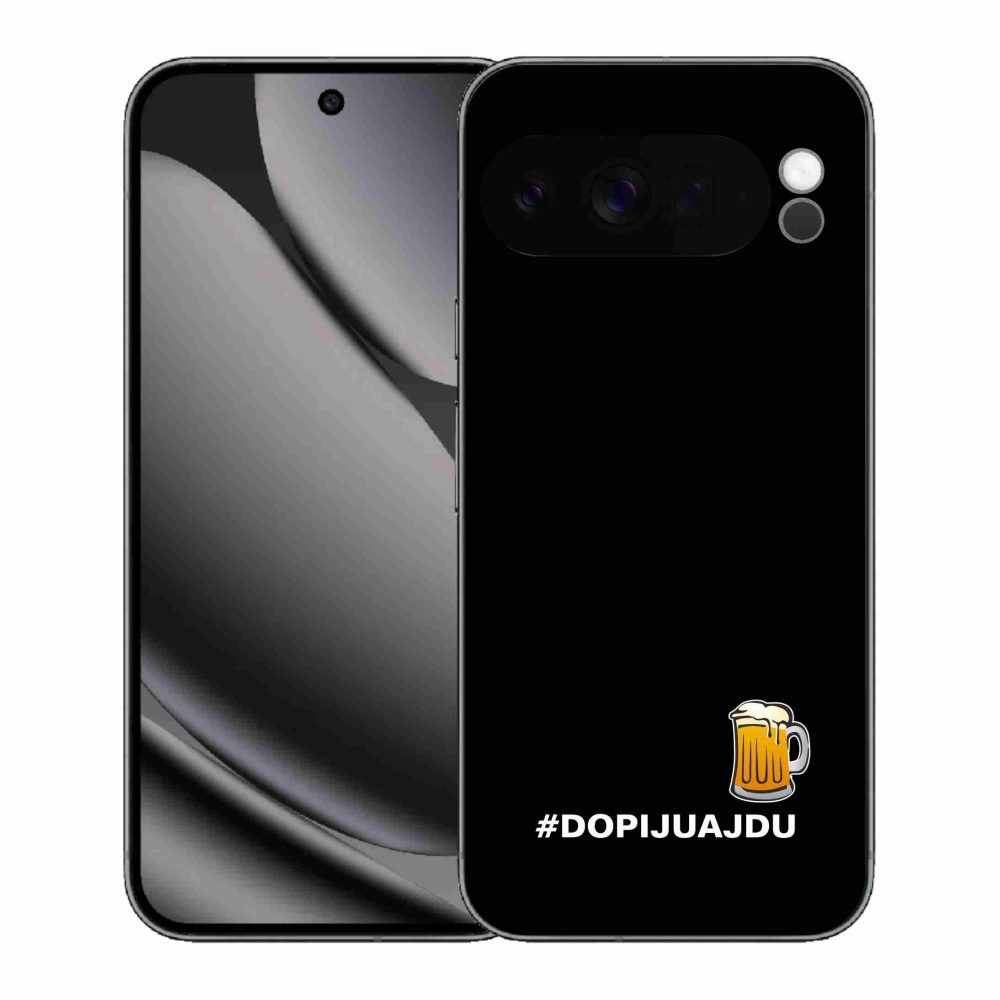 Gelový kryt mmCase na Google Pixel 10 Pro XL - pivní motiv 1 černé pozadí