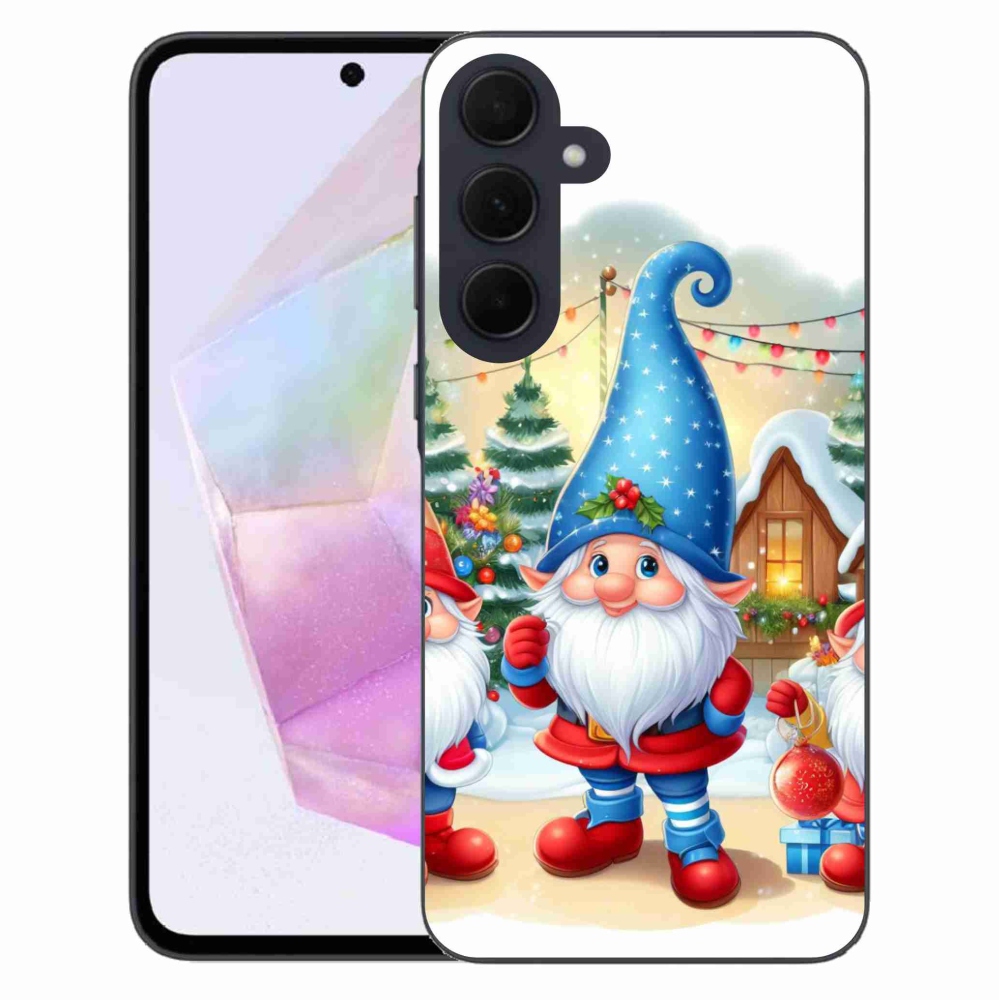 Gelový kryt mmCase na Samsung Galaxy A35 5G - vánoční skřítci
