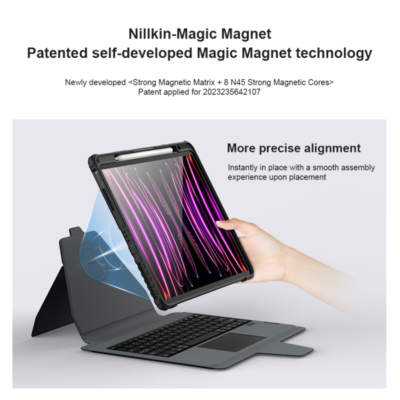 Nillkin Bumper Link Keyboard Case (Backlit Version) pro iPad Pro 12.9 2020/2021/2022/ Air 13 2024 Black