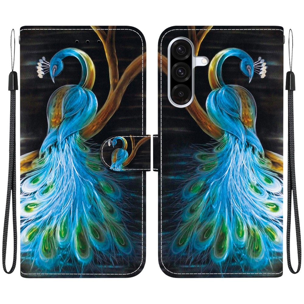 Versatile knížkové pouzdro na Samsung Galaxy A36 5G/A56 5G - páv