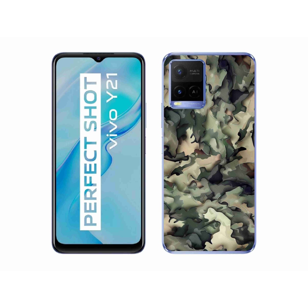 Gelový kryt mmCase na Vivo Y21/Y21s/Y33s - maskáčový vzor 9