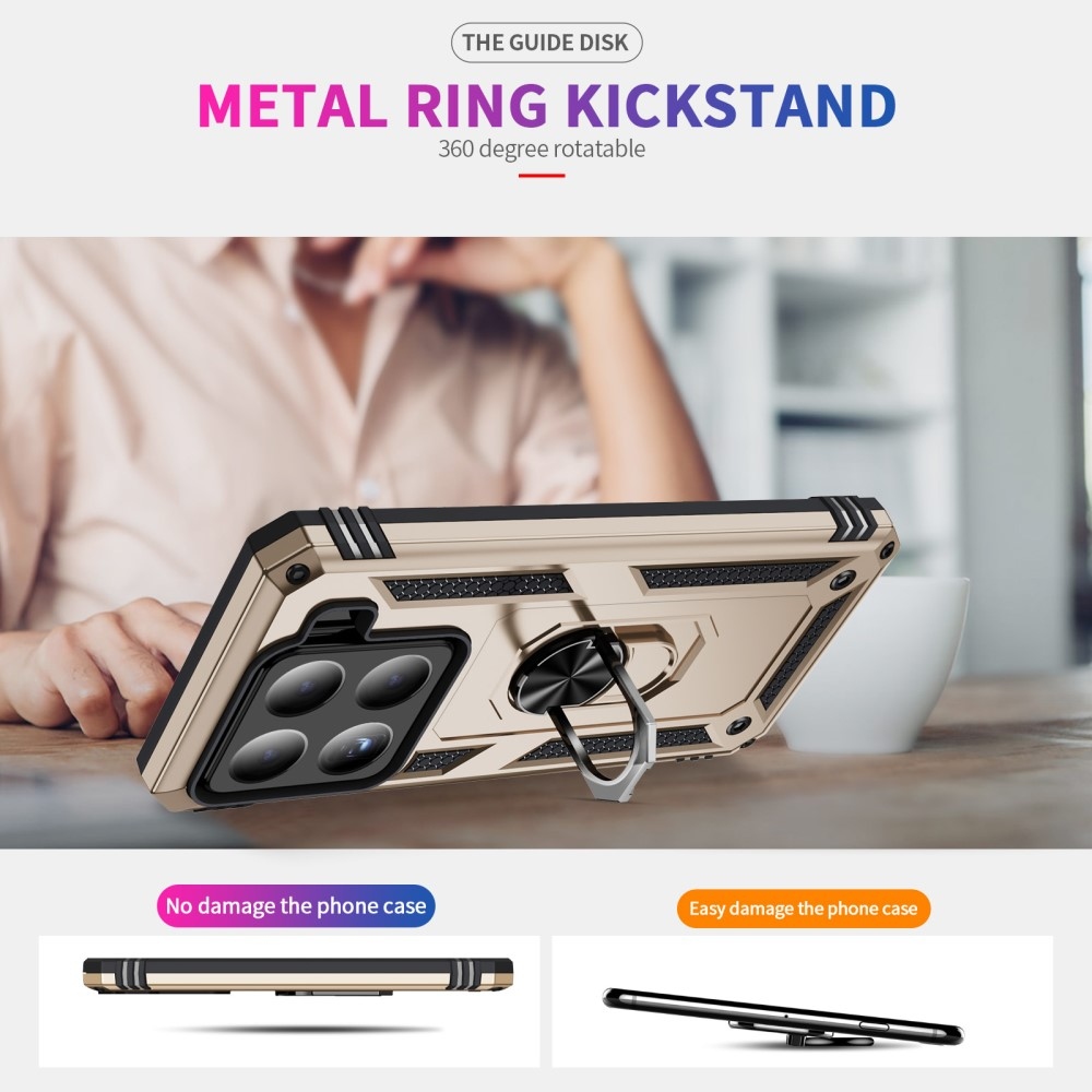 Rings odolný kryt na Xiaomi 15 - zlatý