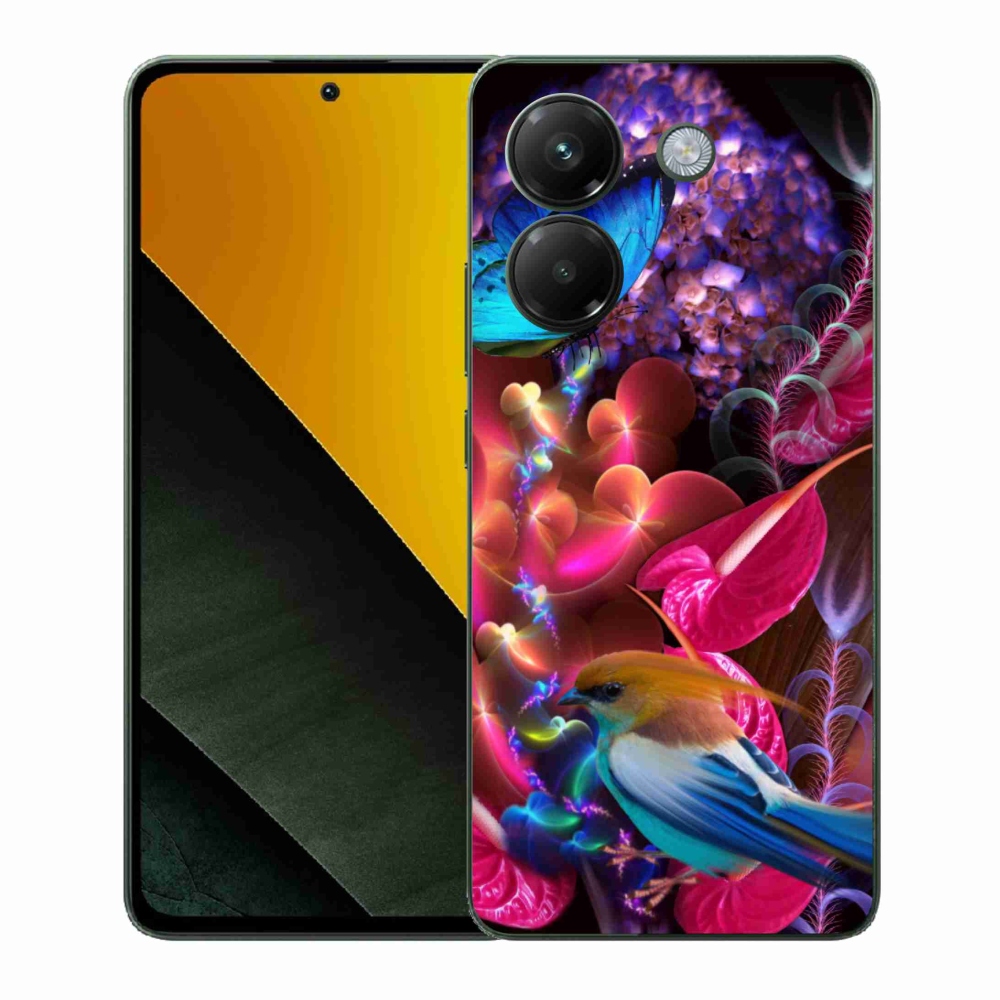 Gelový kryt mmCase na Xiaomi Poco M7 Pro 5G - barevné květiny