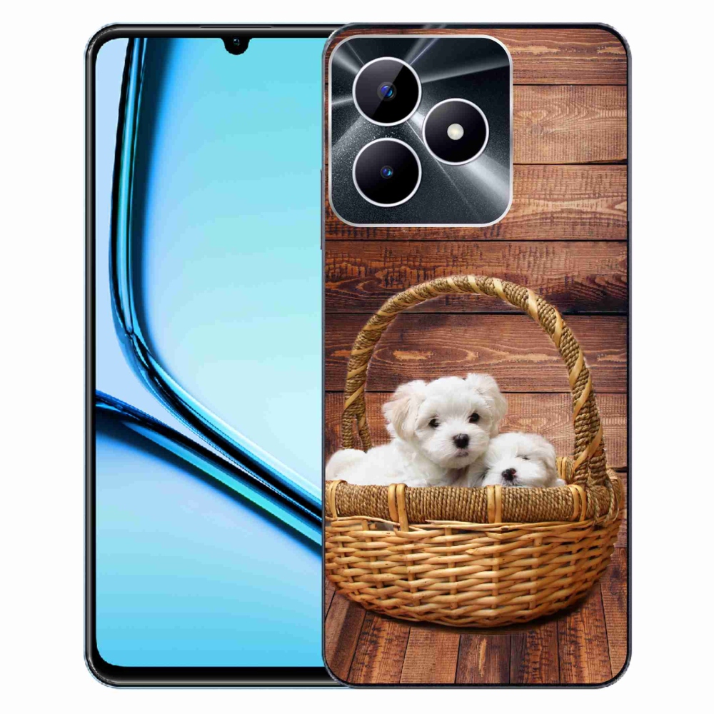 Gelový kryt mmCase na Realme Note 50 - štěňátka