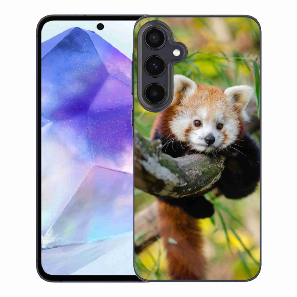 Gelový kryt mmCase na Samsung Galaxy A55 5G - panda červená