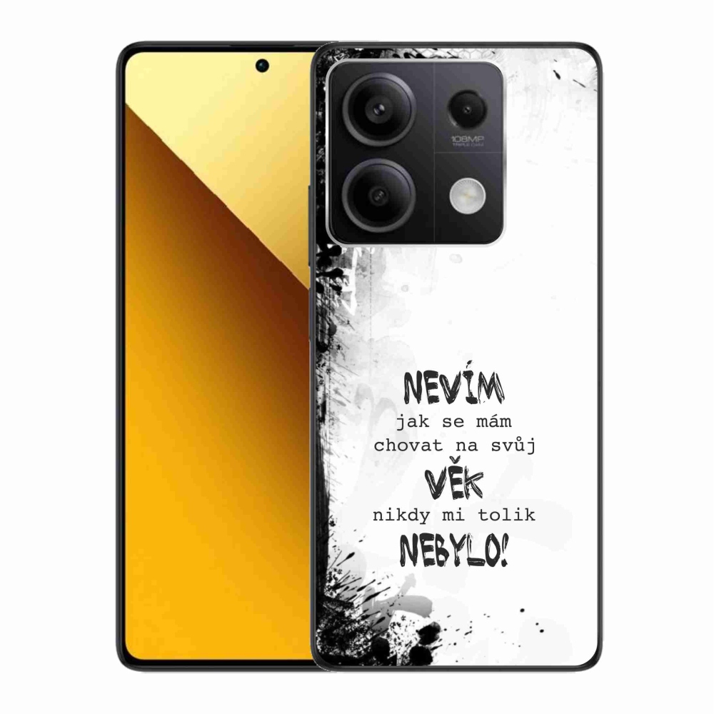 Gelový kryt mmCase na Xiaomi Redmi Note 13 5G - vtipný text 14 bílé pozadí