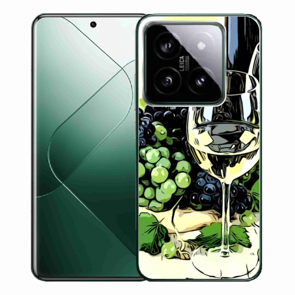 Gelový kryt mmCase na Xiaomi 14 Pro - sklenka vína