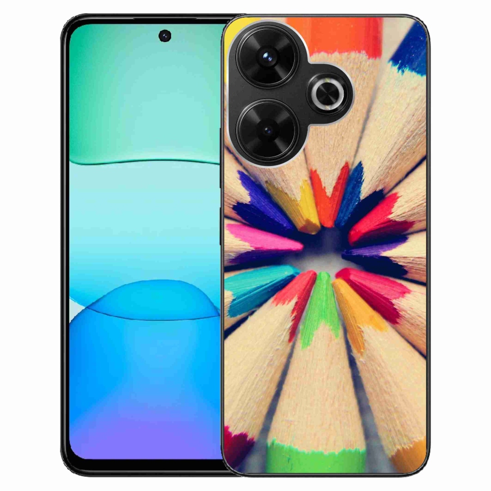 Gelový kryt mmCase na Xiaomi Redmi 13 4G/Poco M6 4G - pastelky 