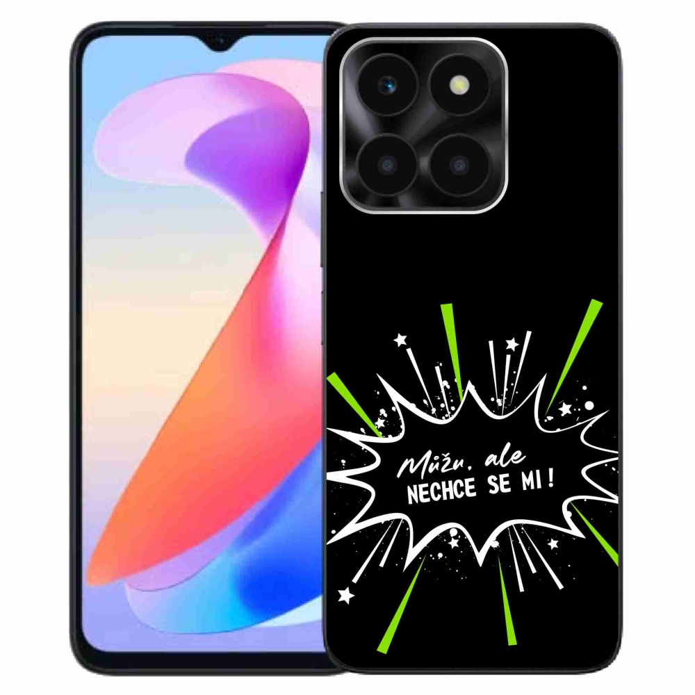 Gelový kryt mmCase na Honor X6a - vtipný text 11 černé pozadí