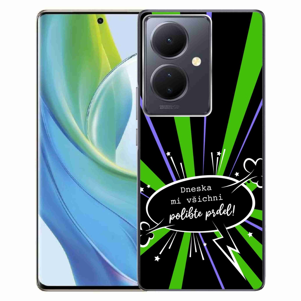 Gelový kryt mmCase na Vivo V29 Lite 5G - vtipný text 15 černé pozadí