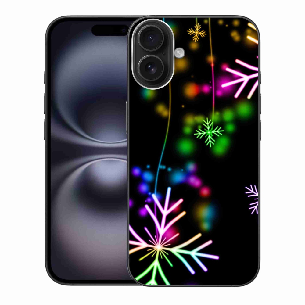 Gelový kryt mmCase na iPhone 16 Plus - barevné vločky