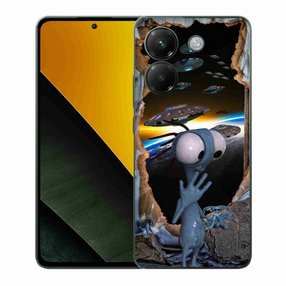 Gelový kryt mmCase na Xiaomi Poco M7 Pro 5G - mimozemšťan
