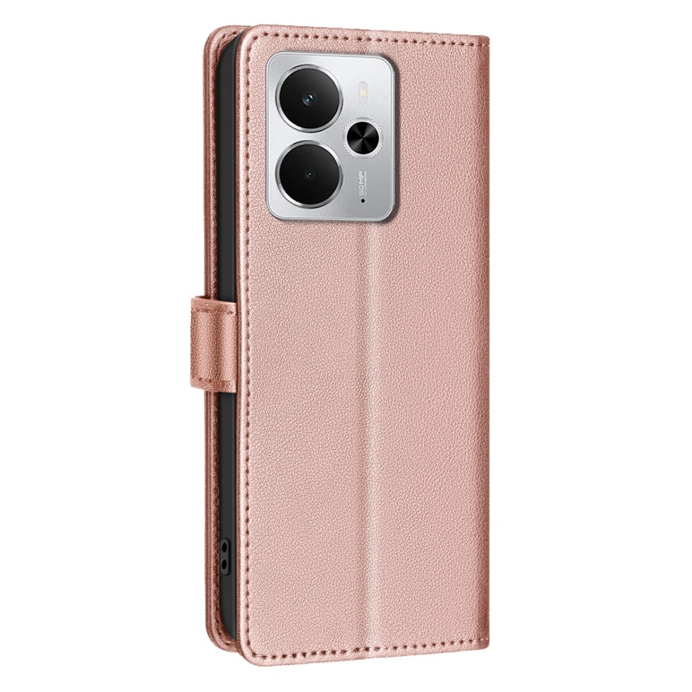 BINFEN knížkové pouzdro na Realme 14 5G - růžovozlaté