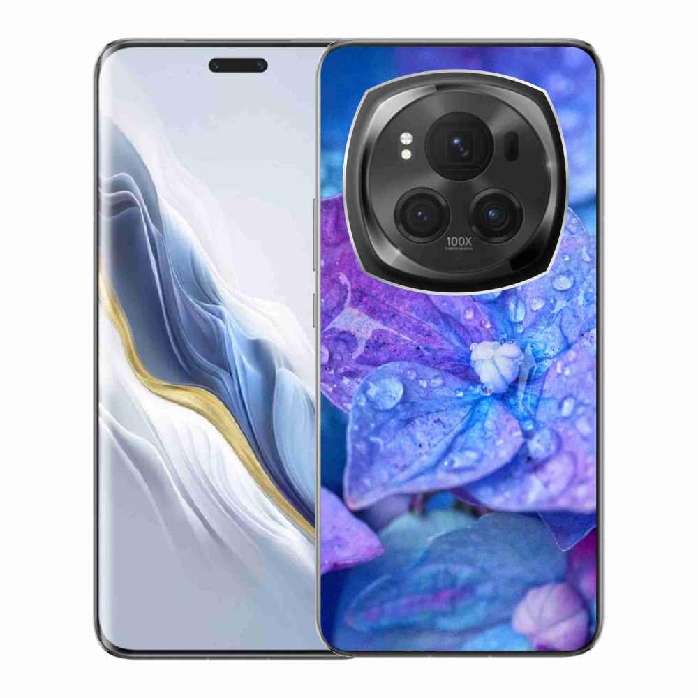 Gelový kryt mmCase na Honor Magic 6 Pro 5G - fialový květ