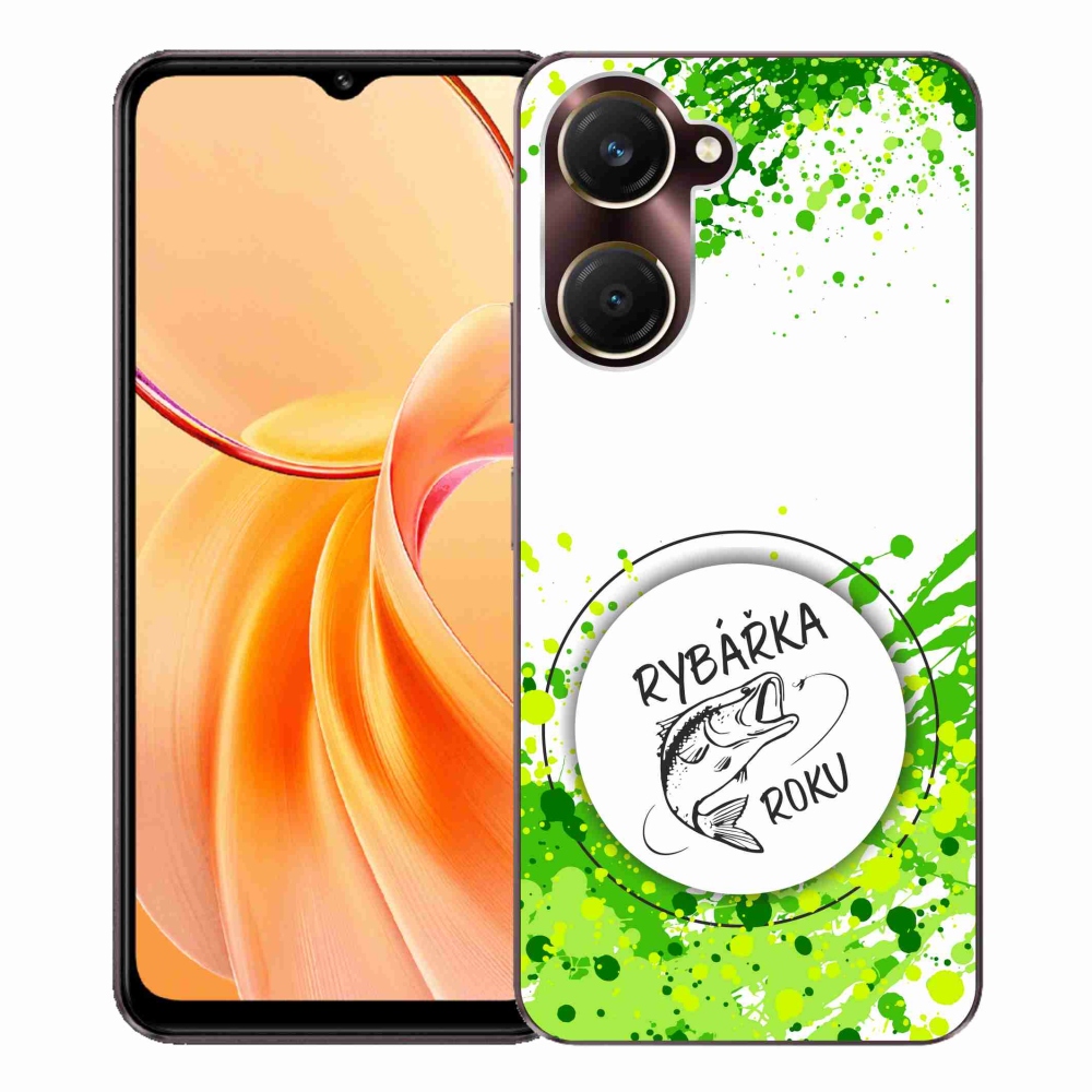 Gelový kryt mmCase na Vivo Y28s 5G - rybářka roku bílé pozadí