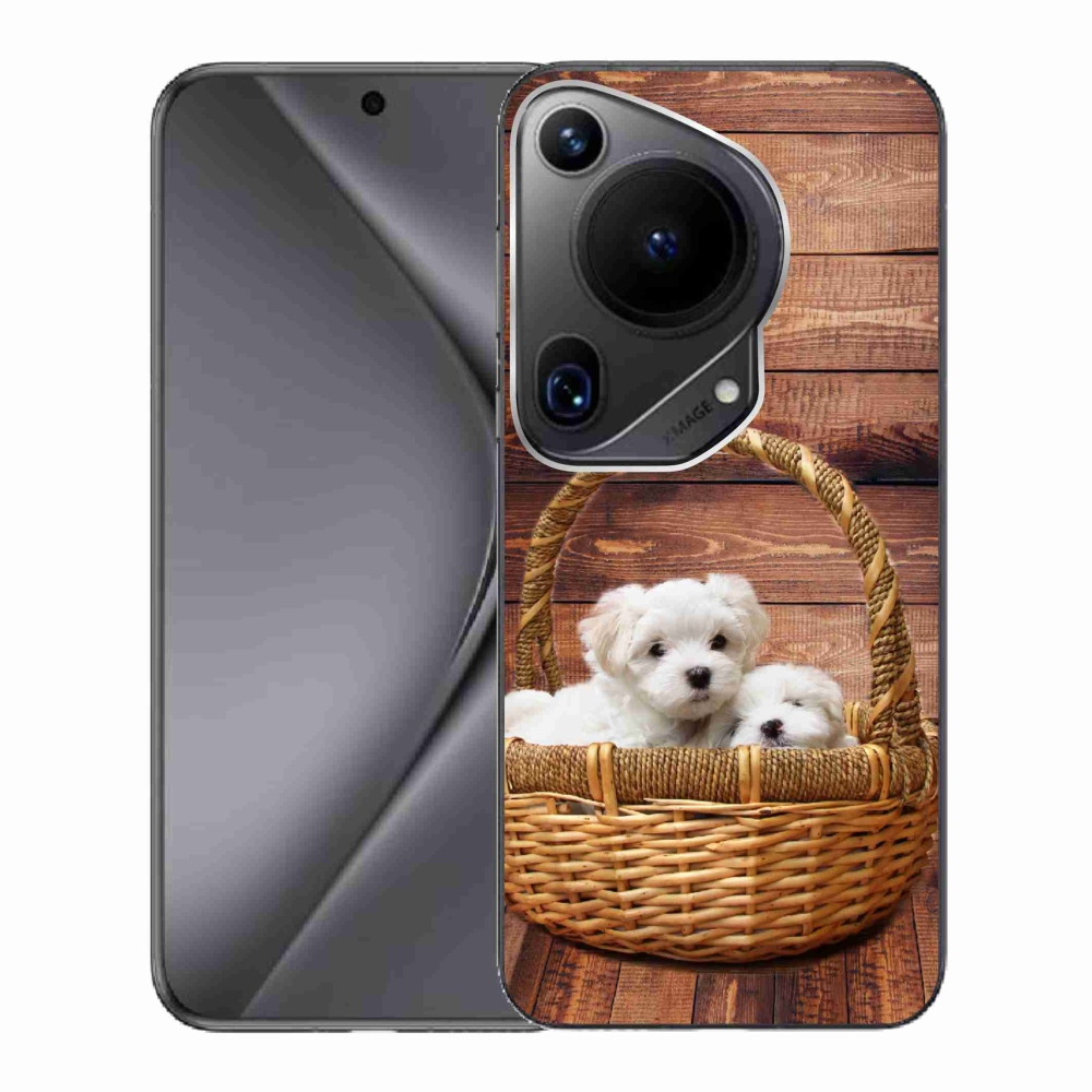 Gelový kryt mmCase na Huawei Pura 70 Ultra - štěňátka