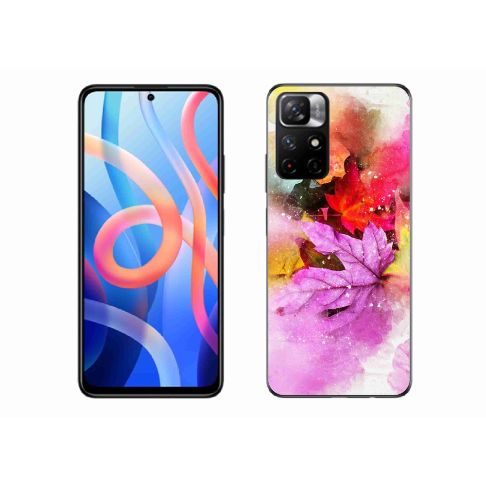 Gelový kryt mmCase na Xiaomi Redmi Note 11S 5G - barevné listy