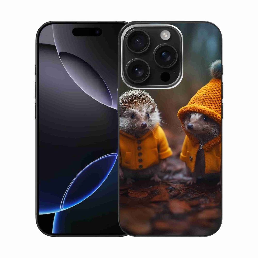 Gelový kryt mmCase na iPhone 16 Pro - ježci