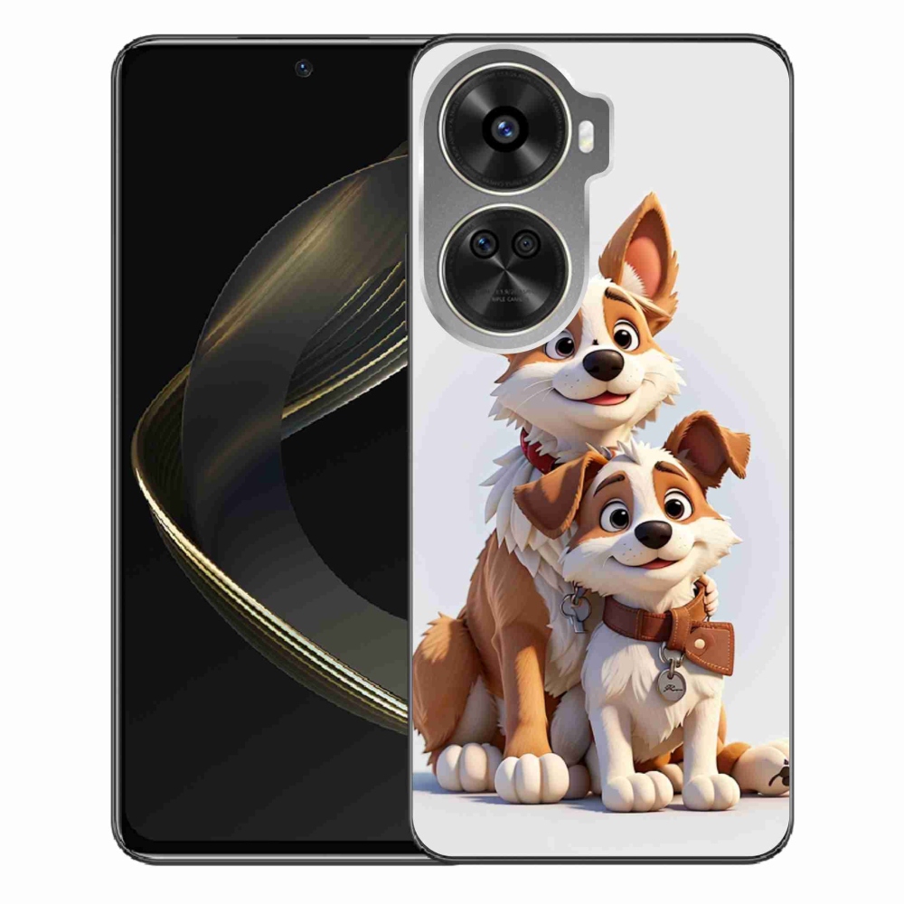 Gelový kryt mmCase na Huawei Nova 12 SE - kreslení psi