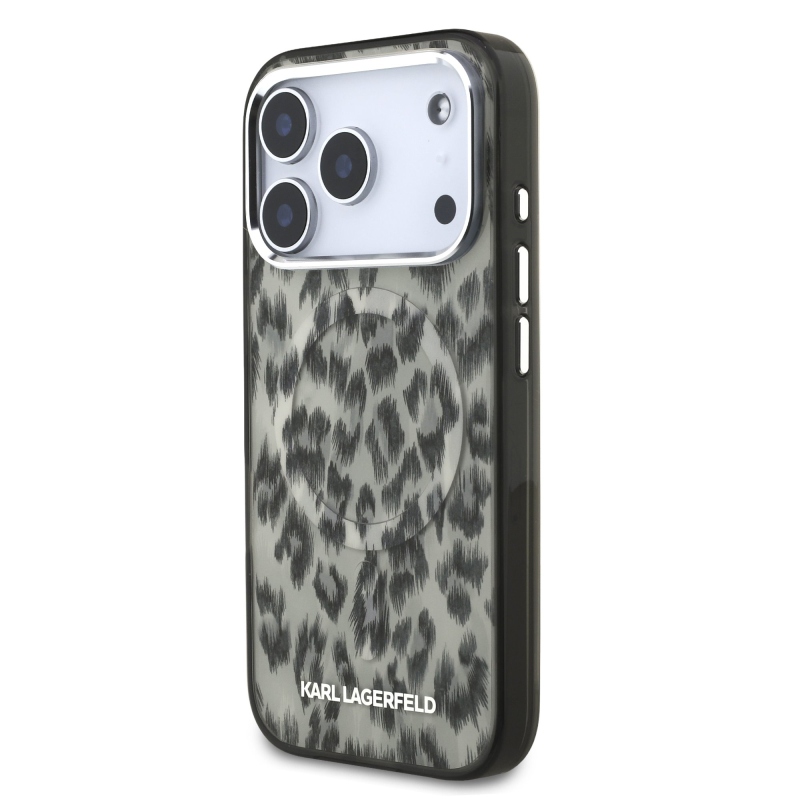 Karl Lagerfeld IML Leopard MagSafe Zadní Kryt pro iPhone 17 Pro Brown