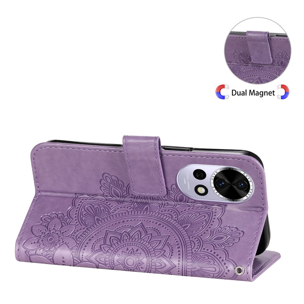 Mandala knížkové pouzdro na Huawei Nova 13 5G - fialové