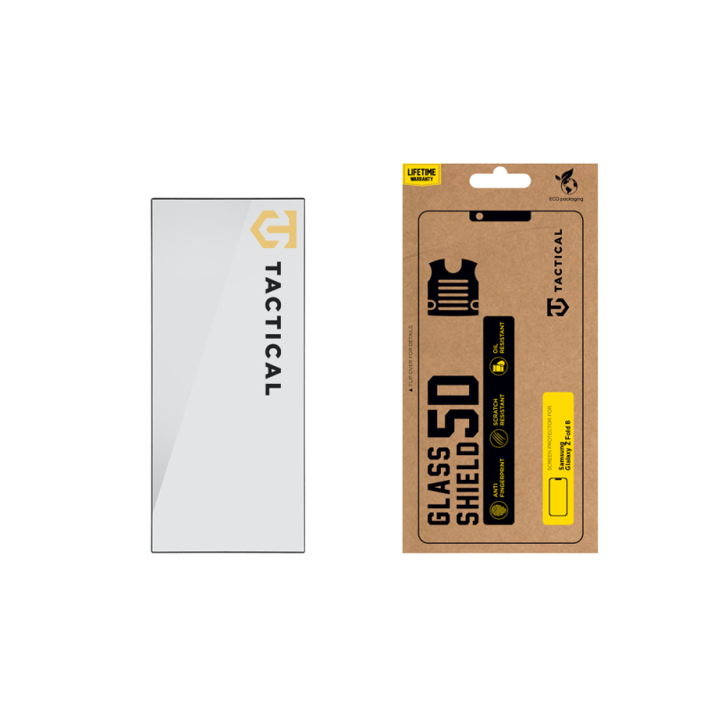 Tactical Glass Shield 5D sklo pro Samsung Galaxy Z Fold 8 Ultra Black (Vnější) 