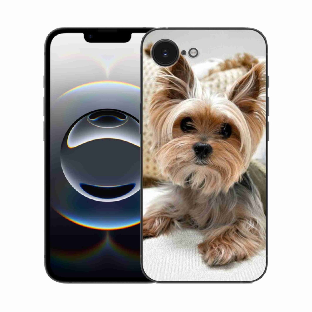 Gelový kryt mmCase na iPhone 16e - jorkšír 5
