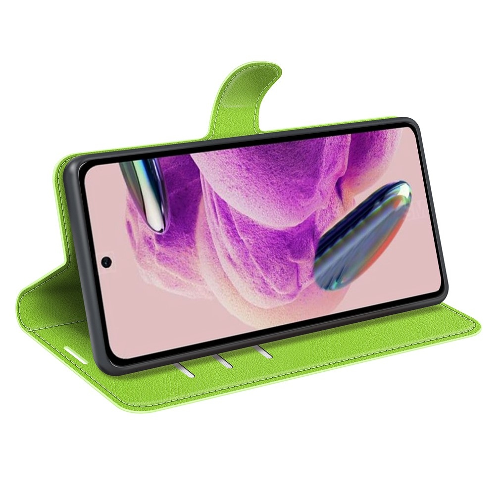 Litchi knížkové pouzdro na Xiaomi Redmi Note 12S - zelené