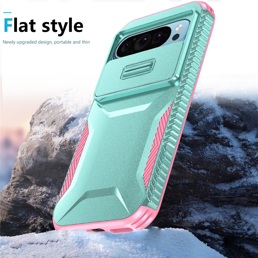 Lid odolný kryt na Google Pixel 10 Pro - modrozelený/růžový