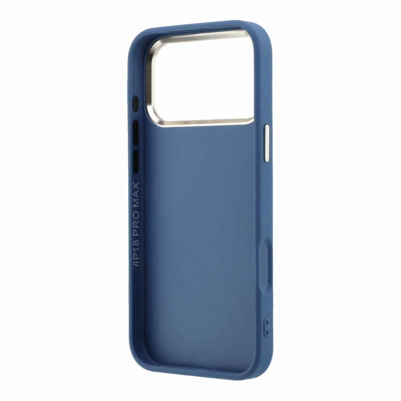 Guess PU 4G Resin Metal Logo Zadní Kryt pro iPhone 18 Pro Blue