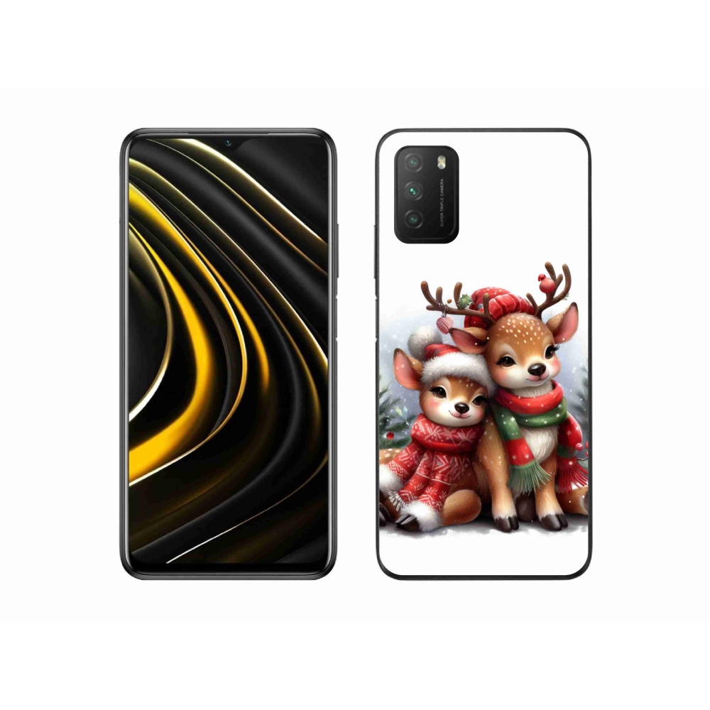 Gelový kryt mmCase na Xiaomi Poco M3 - vánoční sobi
