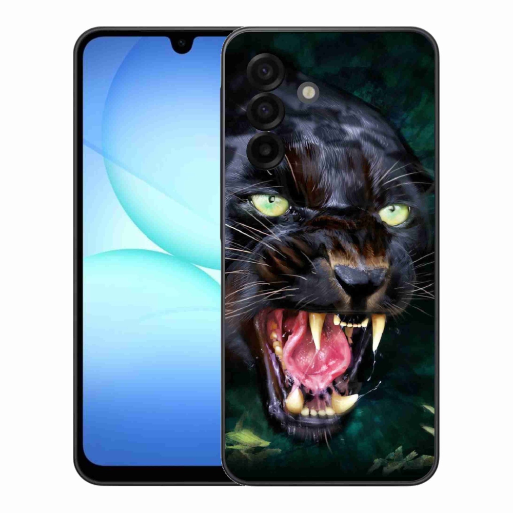 Gelový kryt mmCase na Samsung Galaxy A17 4G/5G - rozzuřený černý panter