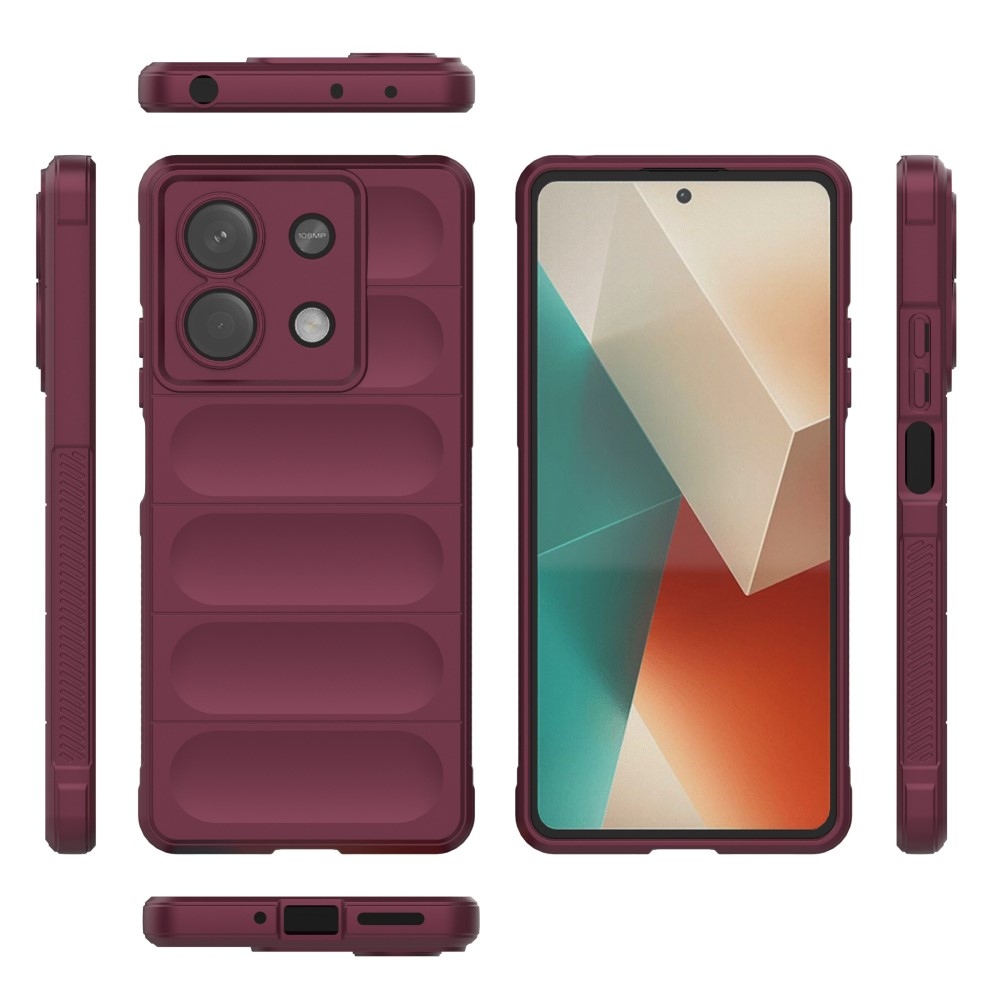 Rugg odolný gelový obal na Xiaomi Redmi Note 13 5G - vínový