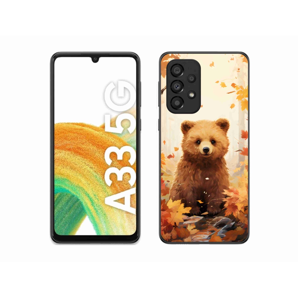 Gelový kryt mmCase na Samsung Galaxy A33 5G - medvěd v lese
