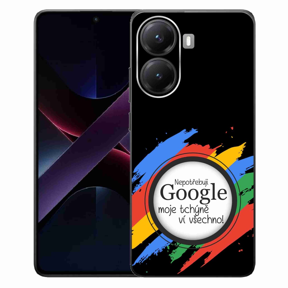 Gelový kryt mmCase na Xiaomi Poco X7 Pro 5G - tchýně ví všechno černé pozadí